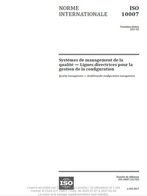 cover image of Norme internationale ISO 10007